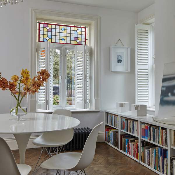 Shutters in dining room